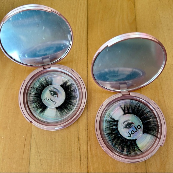 Beauty Lounge Set/2 Fake Lashes + Compact Mirror Sets, Jojo, Ashley, Black - Picture 8 of 10